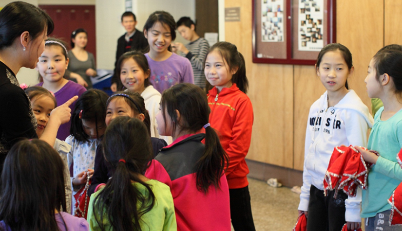 Students rehearsing